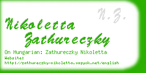 nikoletta zathureczky business card